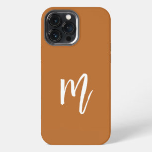 Pretty caramel background Calligraphy initial  iPhone 13 Pro Max Case