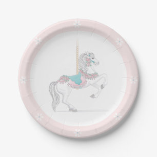 Pretty Carousel Horse Plates