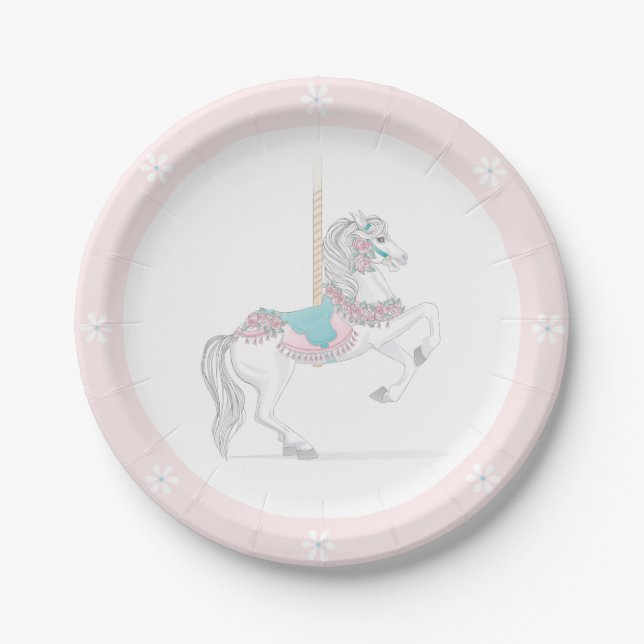 Pretty Carousel Horse Plates (Front)