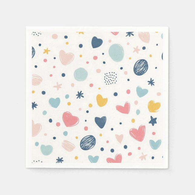 Pretty Cartoon Sky Napkin (Front)