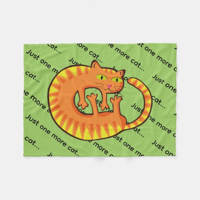 Pretty Cat Fleece Blanket (Front (Horizontal))