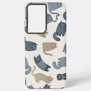 Pretty Cat Patterns Samsung Galaxy Case