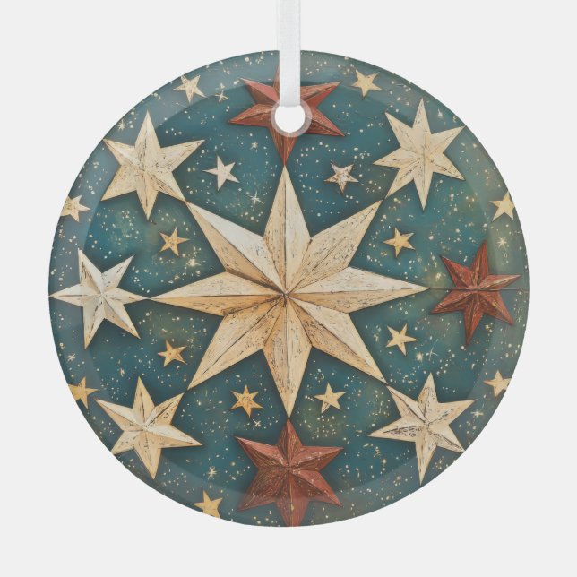 Pretty Celestial  Glass Ornament (Front)