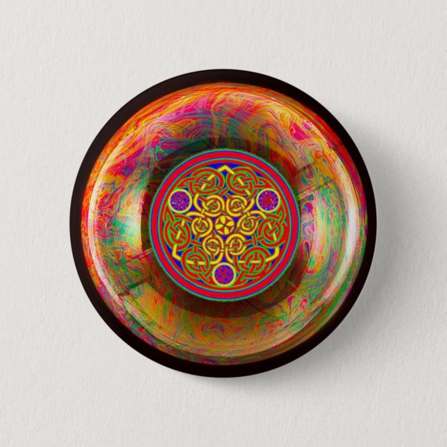 Pretty Celtic Knot 2 Inch Round Button (Front)