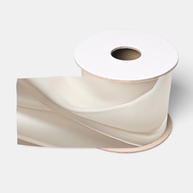 Pretty Champagne Gold Romantic Faux Satin Wedding Grosgrain Ribbon (Spool)