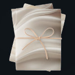 Pretty Champagne Gold Romantic Faux Satin Wedding Wrapping Paper Sheet<br><div class="desc">Pretty Champagne Gold Romantic Faux Satin Bridal Shower or Wedding</div>
