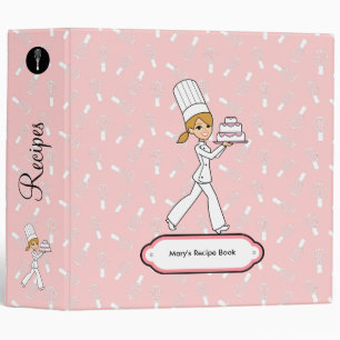 Pretty Chef Themed Recipe Binder