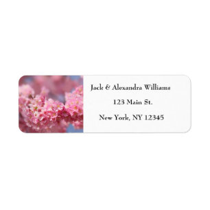 Pretty Cherry blossom Pink Chic Return Address