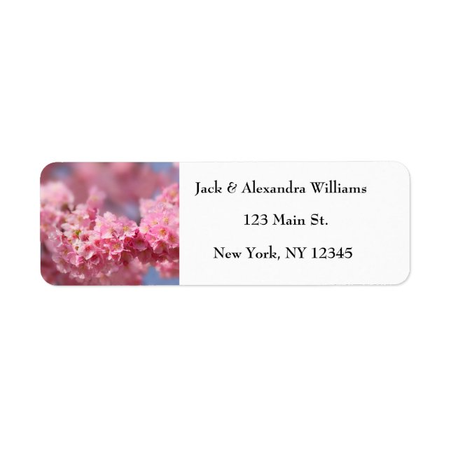Pretty Cherry blossom Pink Chic Return Address (Front)