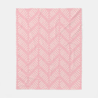 Pretty Chevron Pattern Pink Pattern Fleece Blanket