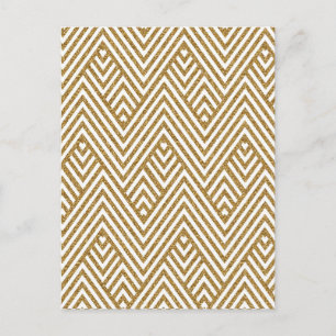 Pretty chevron zigzag diamond shapes pattern postcard