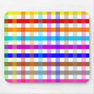 Pretty Chic Multi Gingham Checked Fabric Pattern Mouse Pad
