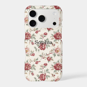 Pretty Chic Red Cream Floral 