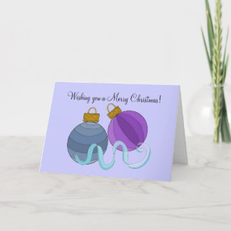 Pretty Christmas Balls Holiday Card