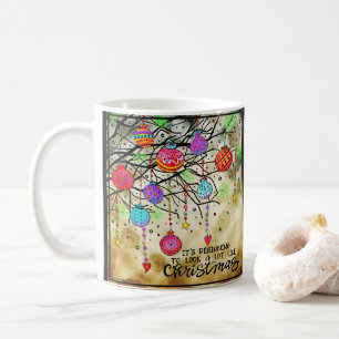 Pretty Christmas Colourful Ornaments Coffee Mug