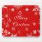 Pretty Christmas mousepad with snowflakes