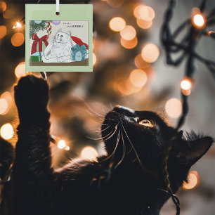 Pretty Christmas Ornament Cat