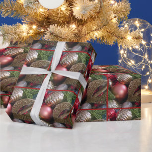 Pretty Christmas Ornament Wrapping Paper