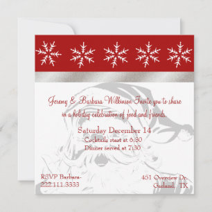 Pretty Christmas Party Invitation