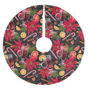 Pretty Christmas Pattern  Brushed Polyester Tree S Skirt