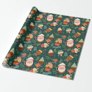 Pretty Christmas Pattern Wrapping Paper