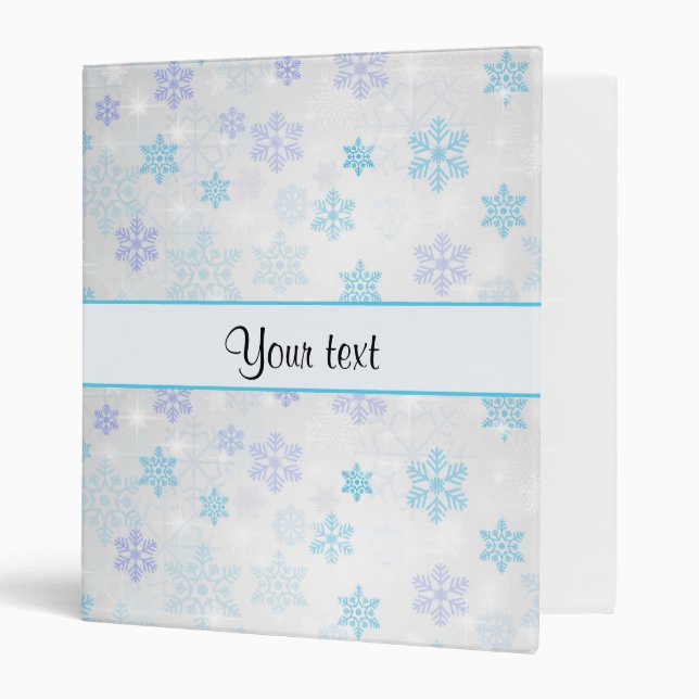 Pretty Christmas Snowflakes Binder (Front/Inside)