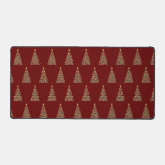 Pretty Christmas Tree Pattern Stylish Holiday Desk Mat