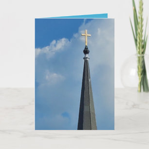 Pretty Church Cross Blank Card