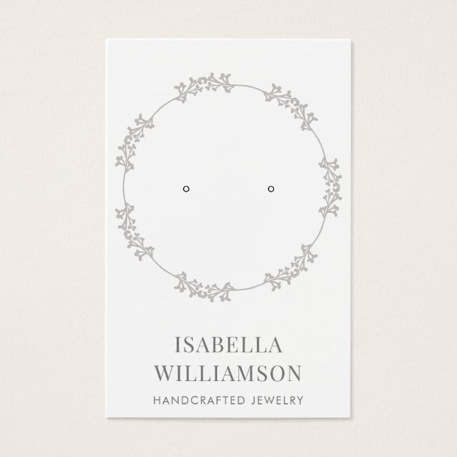 Pretty Circle Wreath Frame Earring Jewellery Displ (Front)