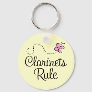 Pretty Clarinets Rule Music Gift Keychain