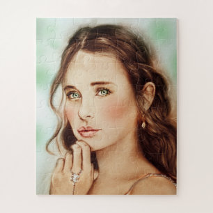 Pretty Classy Lady, Beautiful Woman Vintage Art Jigsaw Puzzle