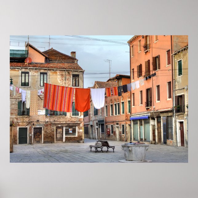 Pretty Clotheslines At Campo Ruga Poster (Front)