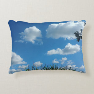 Pretty Clouds In Blue Sky Accent Pillow