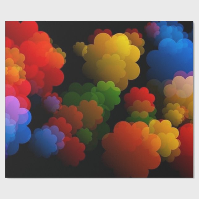 Pretty Clouds Wrapping Paper (Flat)