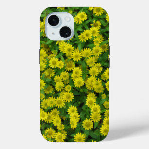 Pretty Cluster of Small Yellow Wildflowers iPhone 15 Case
