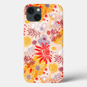 Pretty coloured  abstract flowers  iPhone 13 case
