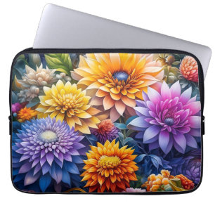 Pretty Colourful Ai Art Flowers Personalized Laptop Sleeve
