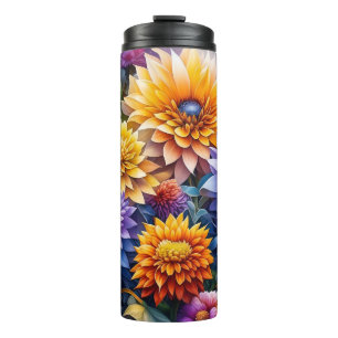 Pretty Colourful Ai Art Flowers Personalized Thermal Tumbler