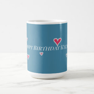 Pretty Colourful Birthday Cute Hearts For Her Mug