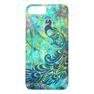 Pretty Colourful Bright Turquoise Peacock Abstract Case-Mate iPhone Case