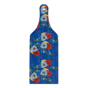 Pretty Colourful Folk Florals Vintage Botanicals Cutting Board