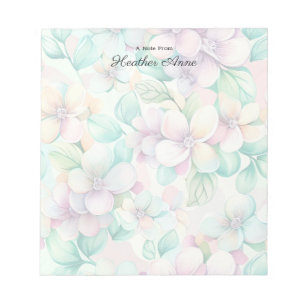 Pretty Colourful Pastel Floral Stylish Notepad