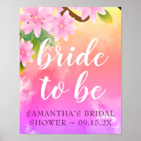 Pretty, Colourful Pink Floral "Bride to Be" Welcom