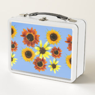 Pretty colourful sunflower photos on lunch boxes