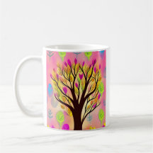 Pretty Colourful Tree Illustration and Quote