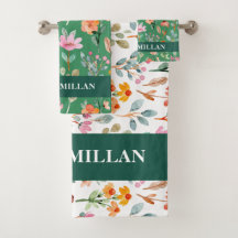 Pretty Colourful watercolor floral pattern