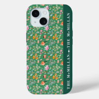 Pretty Colourful watercolor floral pattern pink