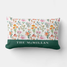 Pretty Colourful watercolor floral pattern pink