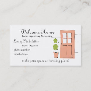 Pretty Coral Door Appointment Card