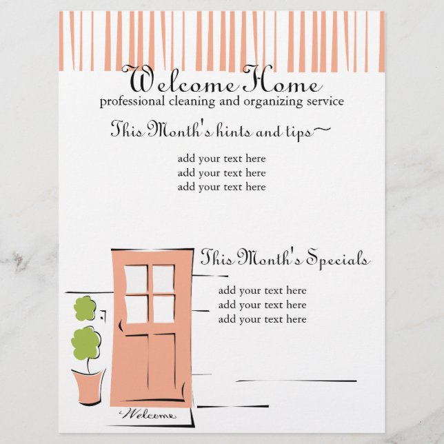 Pretty Coral Door Flyer (Front)